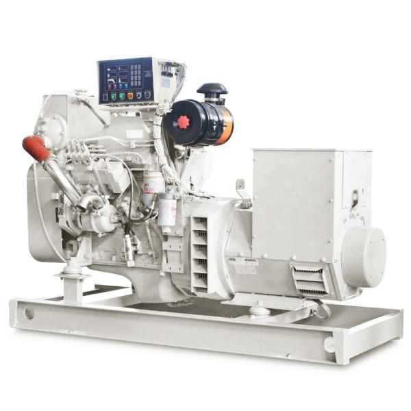 White Color Marine Diesel Generator Set 85kw 106kva Cummins 6BT5.9-GM100 60hz