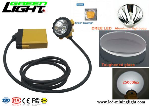 Safety Coal Miner Hard Hat Light Stretch Resistant Cable Connection Waterproof