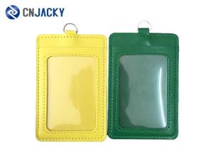 Wholesale Colorful Customized CR80 Size PVC Leather ID Card Holder With Two Folders from china suppliers