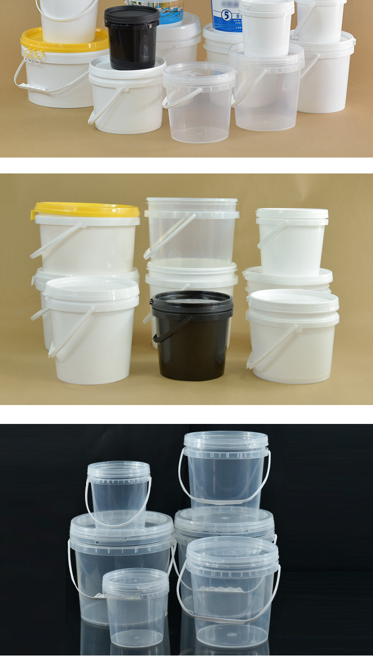 Customized Logo Round 1L to 50L Large Recycled Plastic PP Bucket for Water Storage