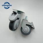 3 Inch Full Plastic Adjustable Hospital Caster Wheels Screw For Instrument