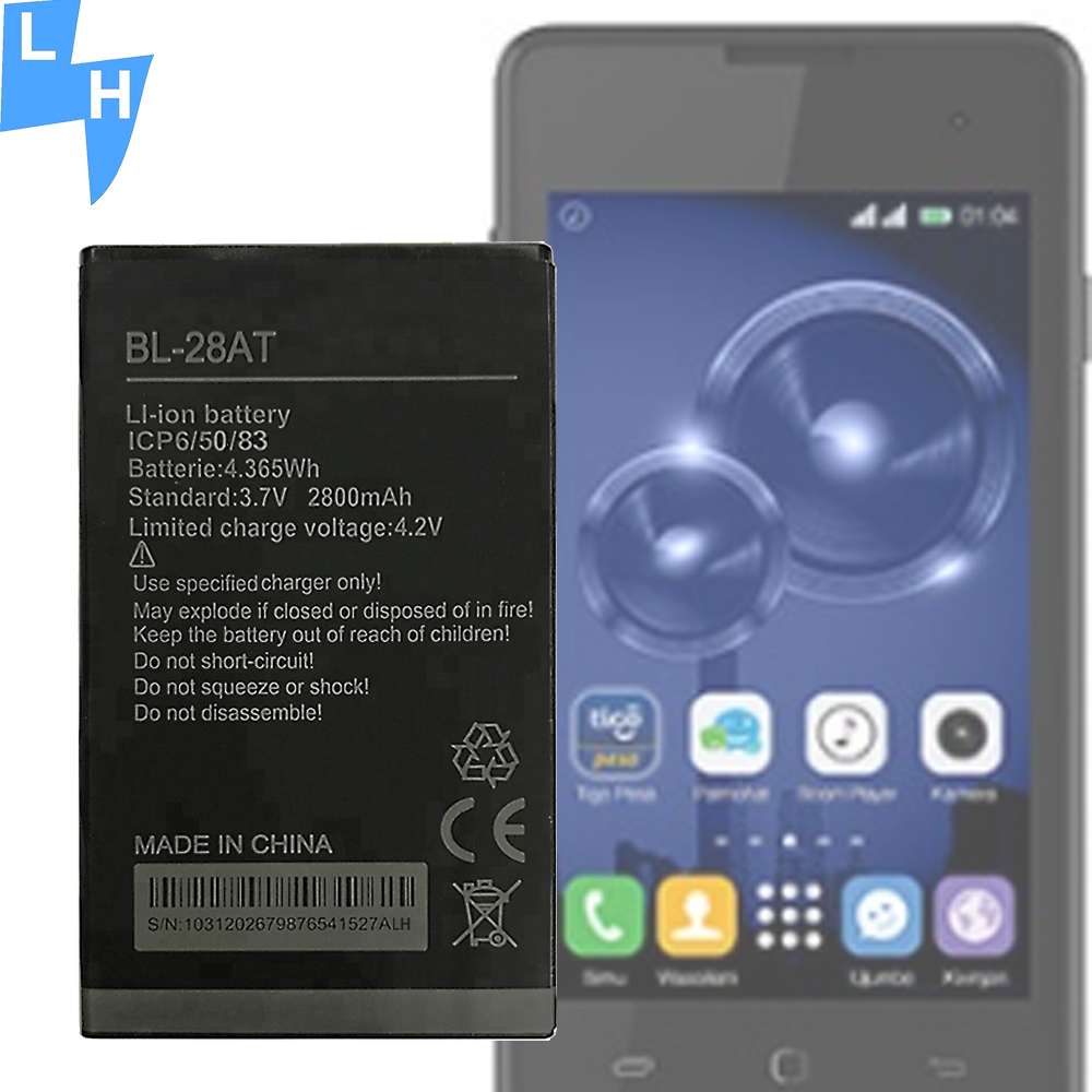 Black BL-28AT 2800mAh Y2 Y3 Mobile Phone Battery for Tecno Camon Y3 Plus Battery