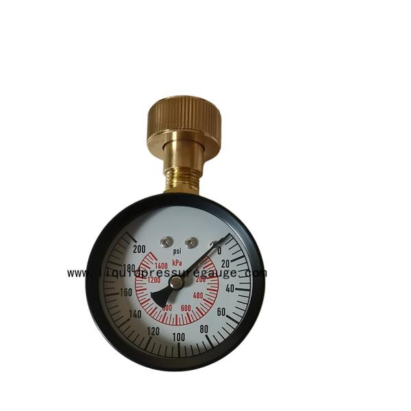 Buy cheap Black Painted 200psi Glycerin Filled Pressure Gauge For Measuring Water Pressure from wholesalers