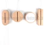 Wooden Lamp Base, Assorted Shape Solid Wooden Base Wood Desk Lamp Stand