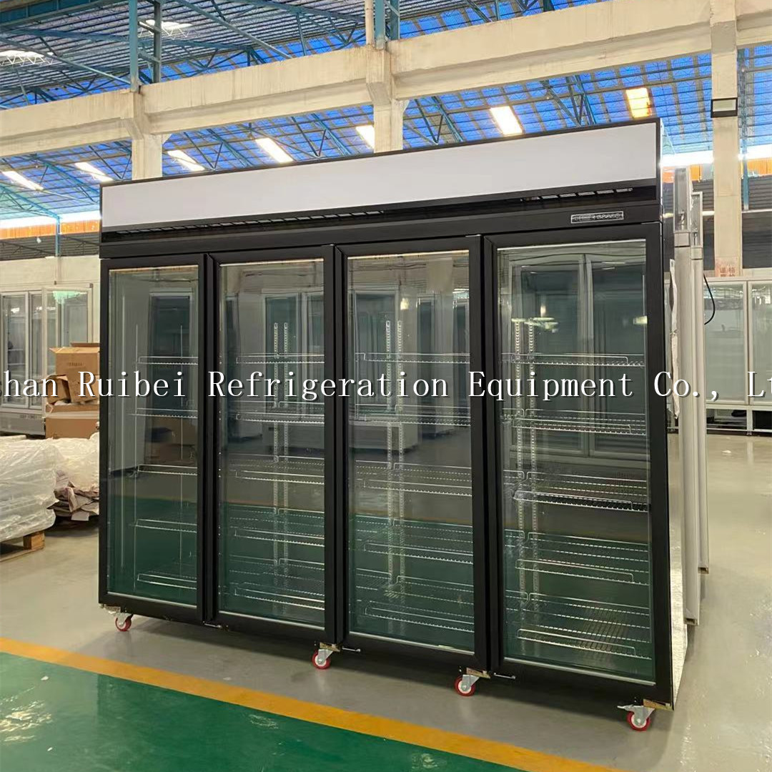 Supermarket Freezer 2000L Glass door Ice Cream Vertical Display Refrigerator Freezer