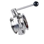 1''-8'' Stainless Steel 301/304/316 Welding Butterfly Valve for Sanitary Flow