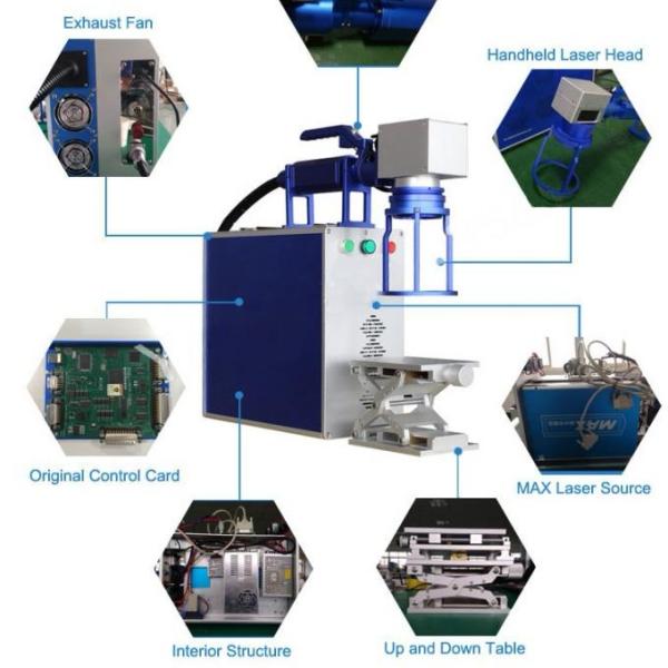 Buy cheap 0.01mm 1060nm Laser Marking Machine For Metal , 50w Fiber Laser Marking Machine from wholesalers