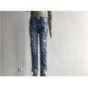 Buy cheap Rips / Repaired Kids Denim Jeans , Mid Mottled Wash Stretch Denim Skinny Jeans TW81071 from wholesalers
