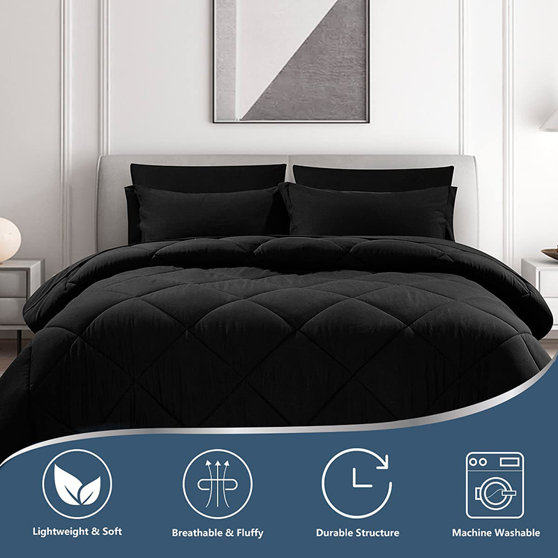 Soft and Eco-friendly Home Bedding Sustainable 3 Pieces Microfiber Duvet Bedding Set