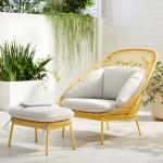 Outdoor Balcony Furniture PE Rattan chair Waterproofing UV Resistant