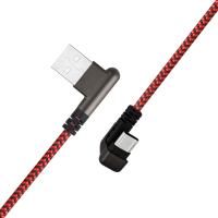 Buy cheap L U Shape Fast Charging Phone Cable Type C Fashionable Nylon Braided Red Color product