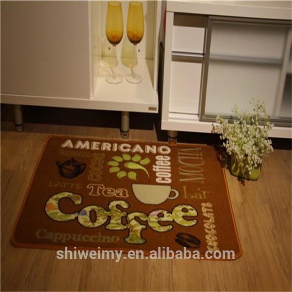 Buy cheap Anti-slip brown Coffee pattern printed kitchen mat from wholesalers
