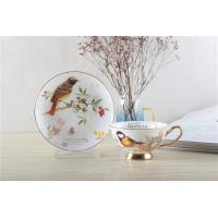 Buy cheap SGS 12OZ Elegant Bone China Cappuccino Cups Afternoon Tea Set product