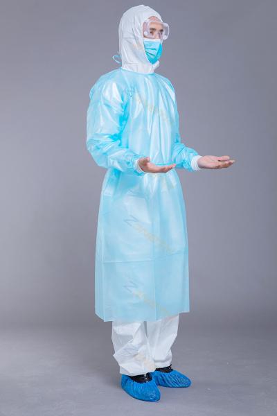 Buy cheap Blue Non Woven 37g Disposable Surgical Isolation Gown from wholesalers
