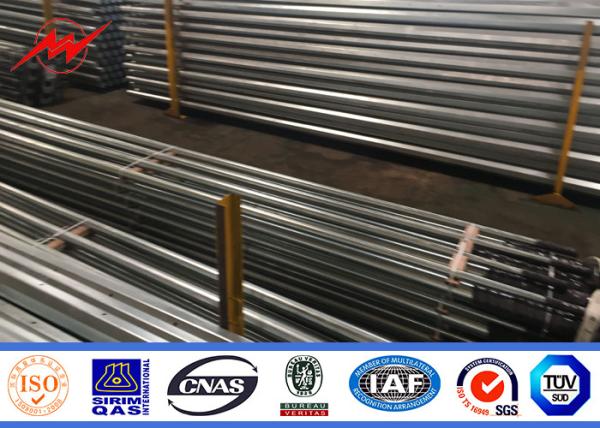 High Voltage Hot Dip Metal Light Pole For Electrical Transmission , 90 Feet