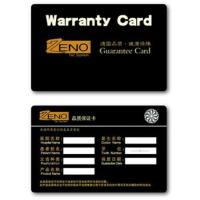 Buy cheap Plastic Warranty Card / PVC material Guarantee Card / Service Card product