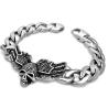 Buy cheap Men's Skull Stainless Steel Curb Chain Bracelet Punk Rock Style (JCE455) from wholesalers