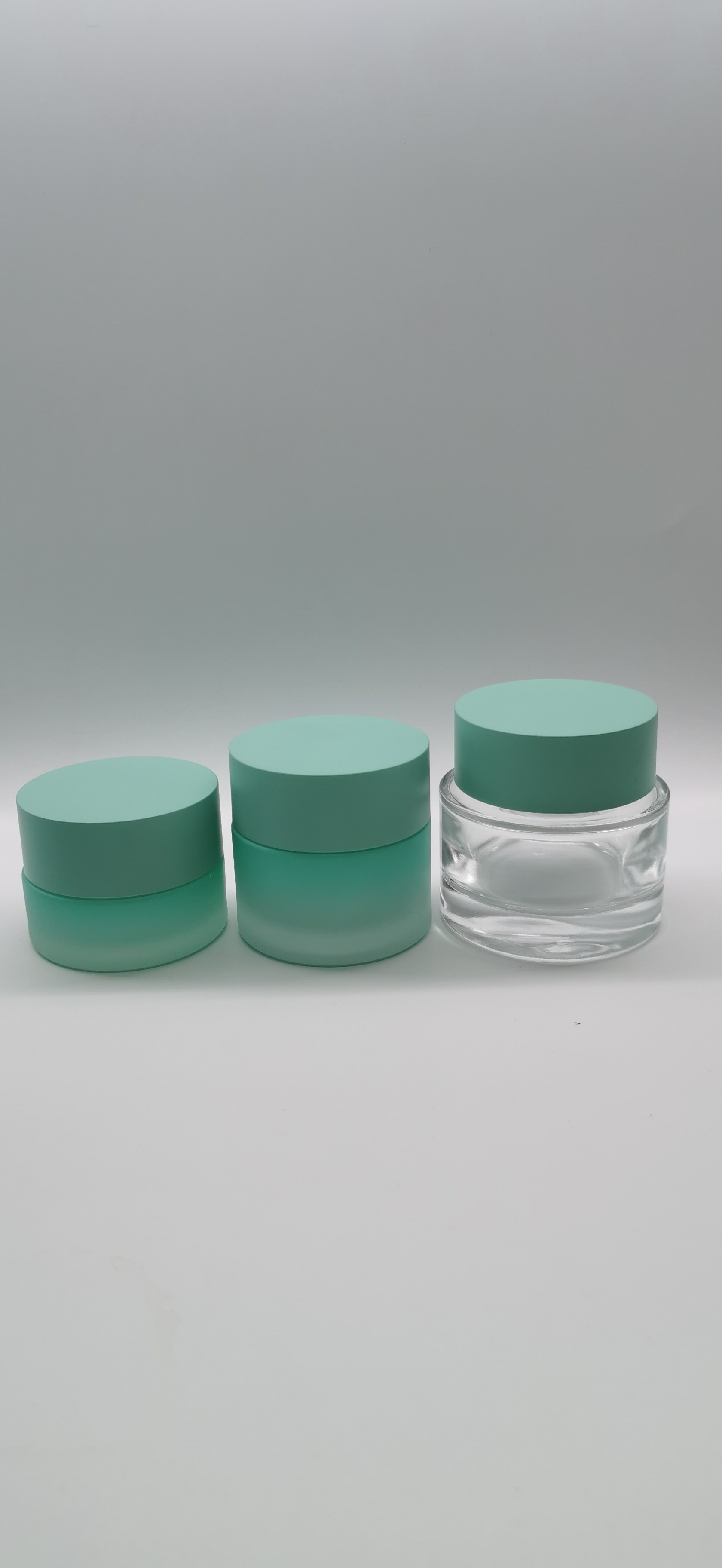 30 Gram Glass Cosmetic Jar Gradient Color 50g 120ml Silk Screen Printing