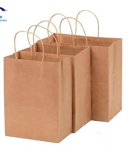 Buy cheap Brown Kraft Paper Shopping Bags Offset Printing Apparel Paper Bag Customized Logo from wholesalers