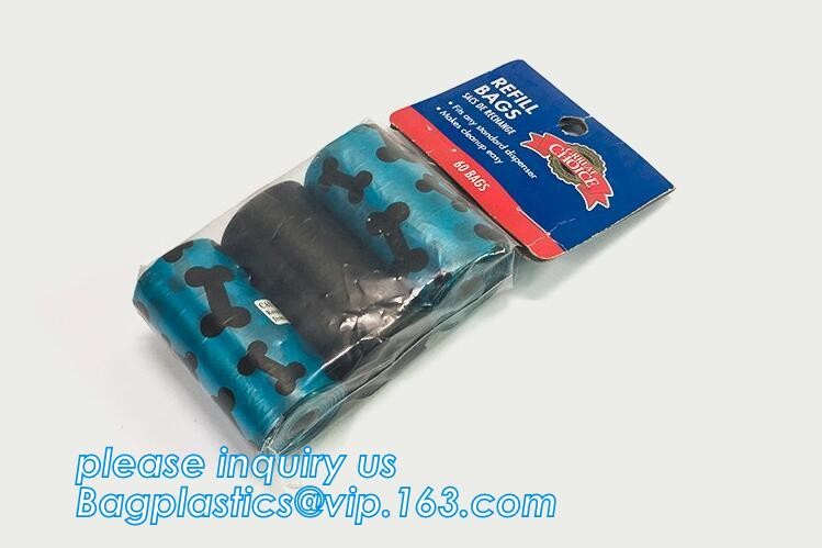 security factory sales biodegradable pet waste dog poop bag, Heavy Duty Custom Biodegradable PE Dog Poop Pet Waste Bags