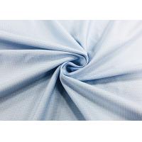 Buy cheap 100% Polyester Shirt Fabric Warp Knitting Plain For Worker Blue Checks product