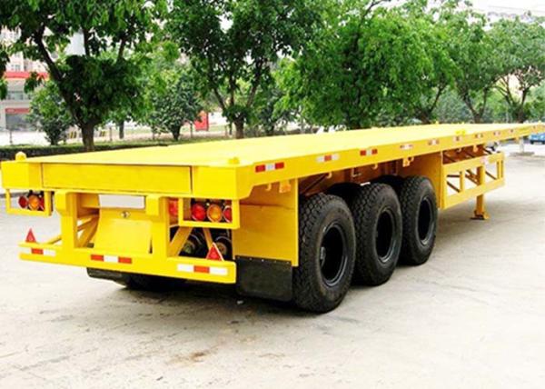 Buy cheap ISO 20 Foot Flat Deck Trailer 3mm Flatbed Trailer For Shipping Container from wholesalers