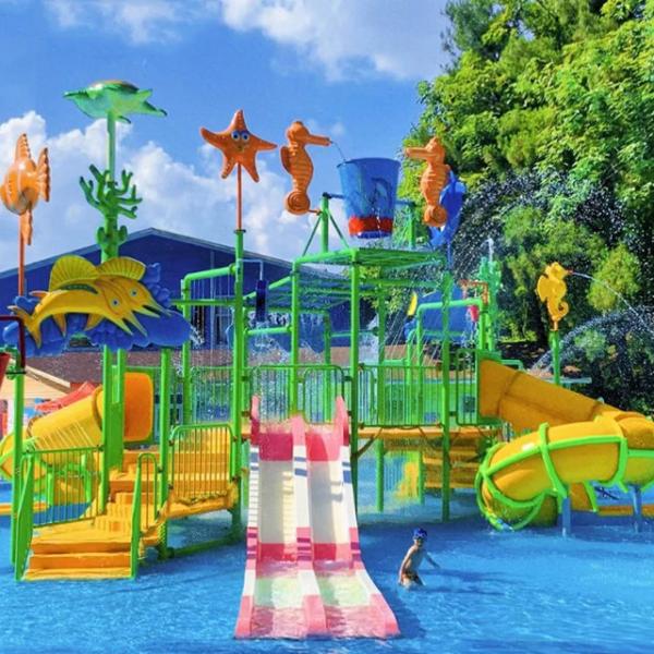 Buy cheap Family Children Water Park Playground with Fiberglass Slide for Fun from wholesalers