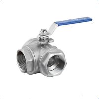 Buy cheap Internal Thread 3 Way Ball Valve Stainless Steel Water General Use product