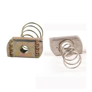 Wholesale Yellow Zin Stainless Steel Channel Spring Nut Square Nut With Spring from china suppliers