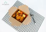 Fruit Salad Kraft Paper Takeaway Boxes Eco Friendly Oil Resistant