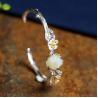Buy cheap Sterling Silver Natural Jade Culptured Flower Gold Plated Women Bracelet(049924) from wholesalers