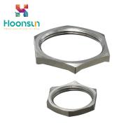 Buy cheap Hexagon Cable Gland Brass Accessories / Copper EMC Locknut With Band Angle product