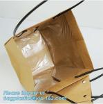 Logo Personalized Portable Bouquet Flower Carrier Gift Packing Paper Bag,Kraft