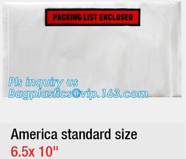 TNT DHL shipping packing list document envelopes, packing list padded envelope, tamper proof express use plastic packing