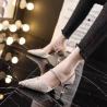 Buy cheap Women S Dress Shoes In Apricot Color With Chunky Heel And Strap Design For Job Market from wholesalers