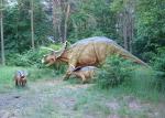 Artificial Life Size Dinosaur Statue , Handmade Outdoor Dinosaur Statues