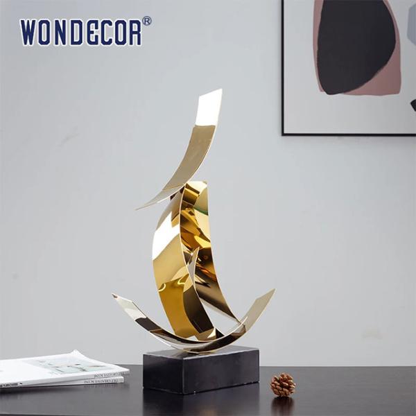 Buy cheap Abstract Geometry Metal Art Decoration Geometry Ribbon Stainless Steel Sculpture from wholesalers