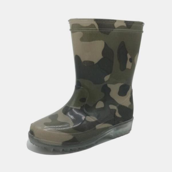 Buy cheap Oil Proof Kids Light Up Rain Boots , 35EU Boys Camo Rain Boots from wholesalers