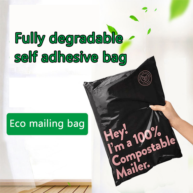 Biodegradable Mailing Bag Compost Courier Bag PLA+PBAT Vegetable Starch Postal Packaging Bag Clothing Express Bag Logo