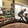 Buy cheap Kids Outdoor Bronze Statue Life Size Metal Children Playing Garden Statues Modern Art Decorative from wholesalers