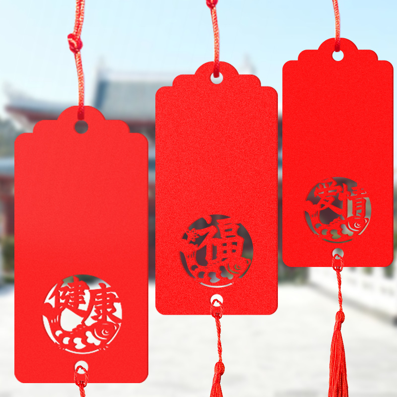 Ecofriendly Wooden Prayer Cards Temple Decoration Hangtags Scenic Spots Wishing Cards