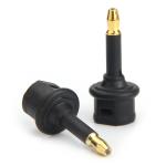 Factory Outlet Toslink Fiber Optic Audio Adapter 3.5mini Square extension Port