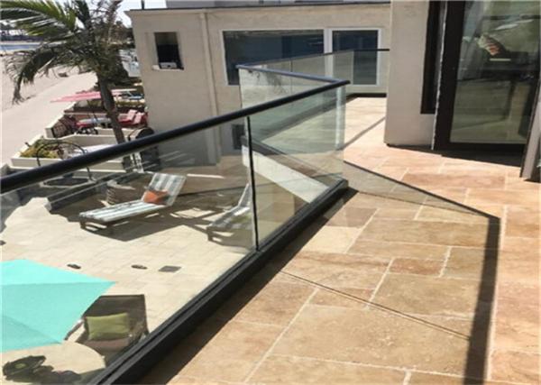 Buy cheap Commercial Frameless Glass Railing System With Powder Coated Aluminum U Channel from wholesalers