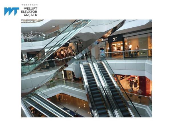 Buy cheap Glass Shopping Mall Escalator Customized Handrail Color Afford 6000 Passengers Per Minute from wholesalers