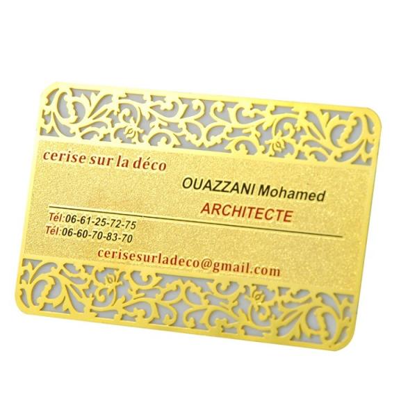 Buy cheap Vip Rose Gold Metal Business Cards Custom Engraved Golden Plated Advertisementing from wholesalers