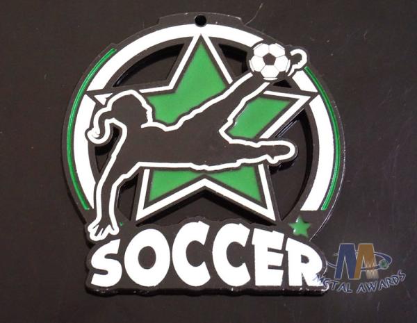 Buy cheap Die Casting Zinc Alloy Soft Enamel Metal Soccer Glow In The Dark Medals For Any Events from wholesalers
