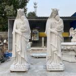 Mother Mary And Jesus Marble Sculpture Life Size White Virgin Mary Statue Stone