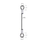 Double Loop 4mm 304 Stainless Steel Wire Rope Rigging Rope Lifting Slings