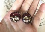 Starry Scar BabysBreath Round Crystal Wine Red 925 Silver Saudi Arabia Druzy