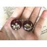 Buy cheap Starry Scar BabysBreath Round Crystal Wine Red 925 Silver Saudi Arabia Druzy Quartz Earrings from wholesalers